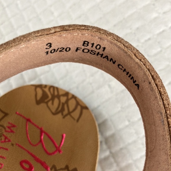 Blowfish Malibu Kids Girl’s Braided Flat Sandals, Size 3, Tan w Rose Gold Braid - Picture 5 of 8